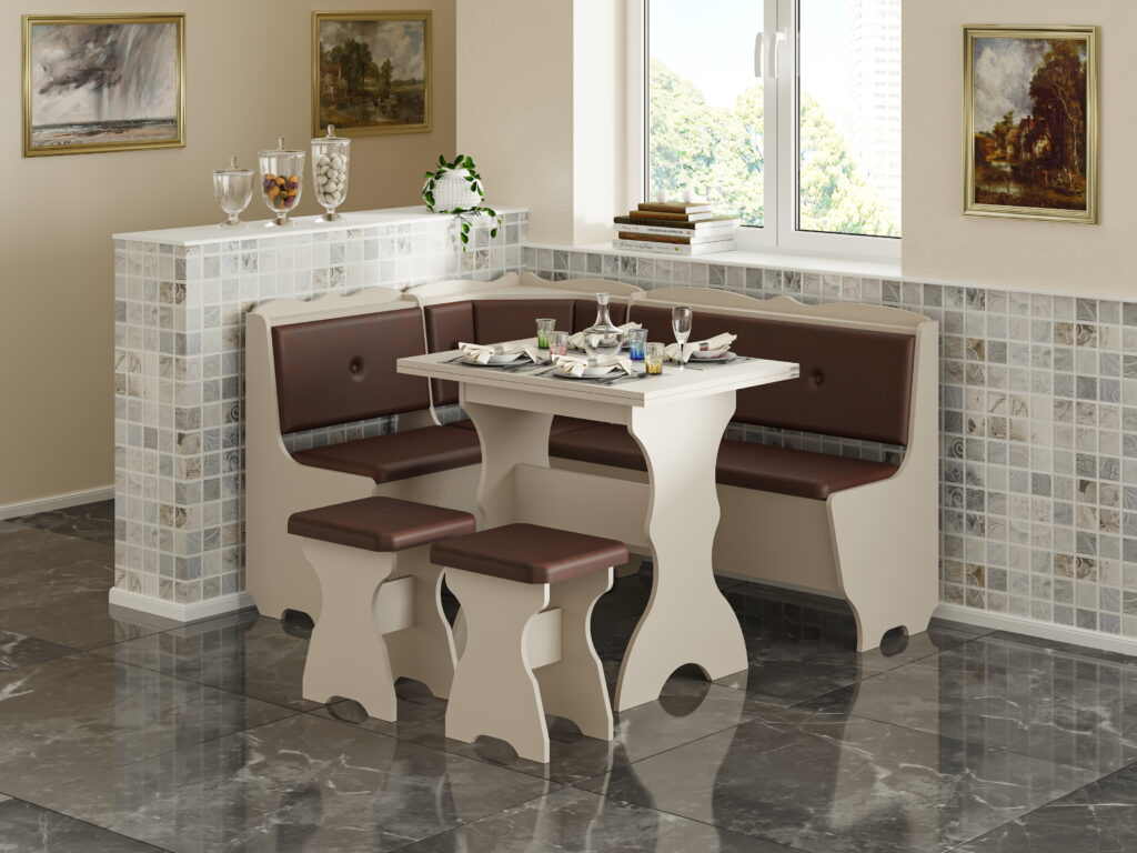 Кухонний комлект Лорд (куток, стіл + 2 табуретки)