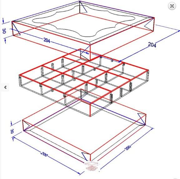 Ложемент роздільник для коробки 50 шт, 013300050