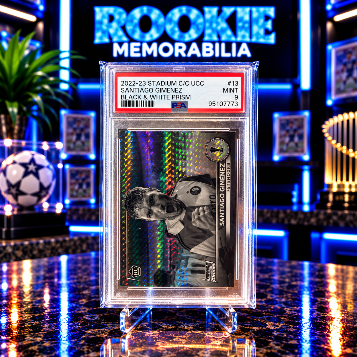 Santiago Gimenez Black & White PSA 9
