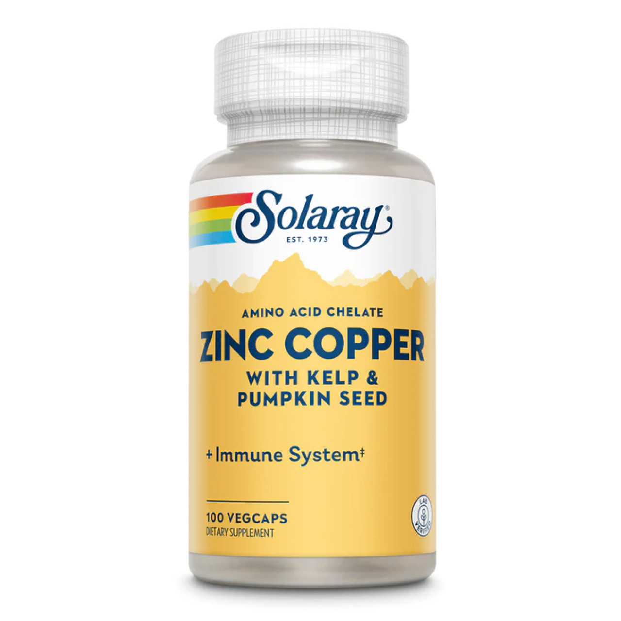 Цинк і мідь із бурими водоростями(Келп) та насінням гарбуза, Zinc Copper - 100 vcaps