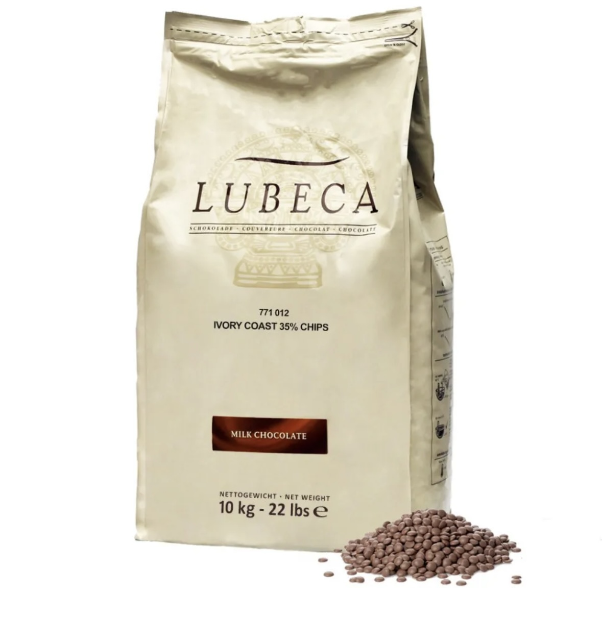 Шоколад молочний 35% Lubeca 1кг