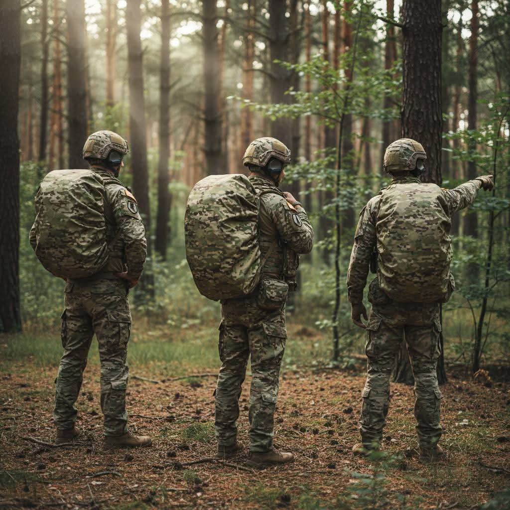 Вологозахисний маскувальний кавер на рюкзак.