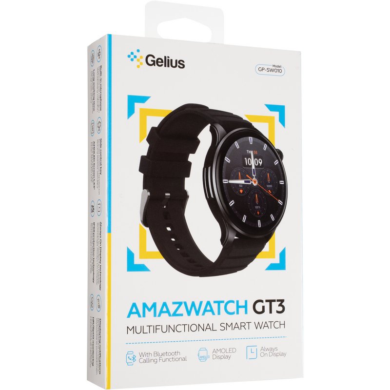 Смарт годинник Gelius Amazwatch GT3 (GP-SW010) (Incredible series) Black