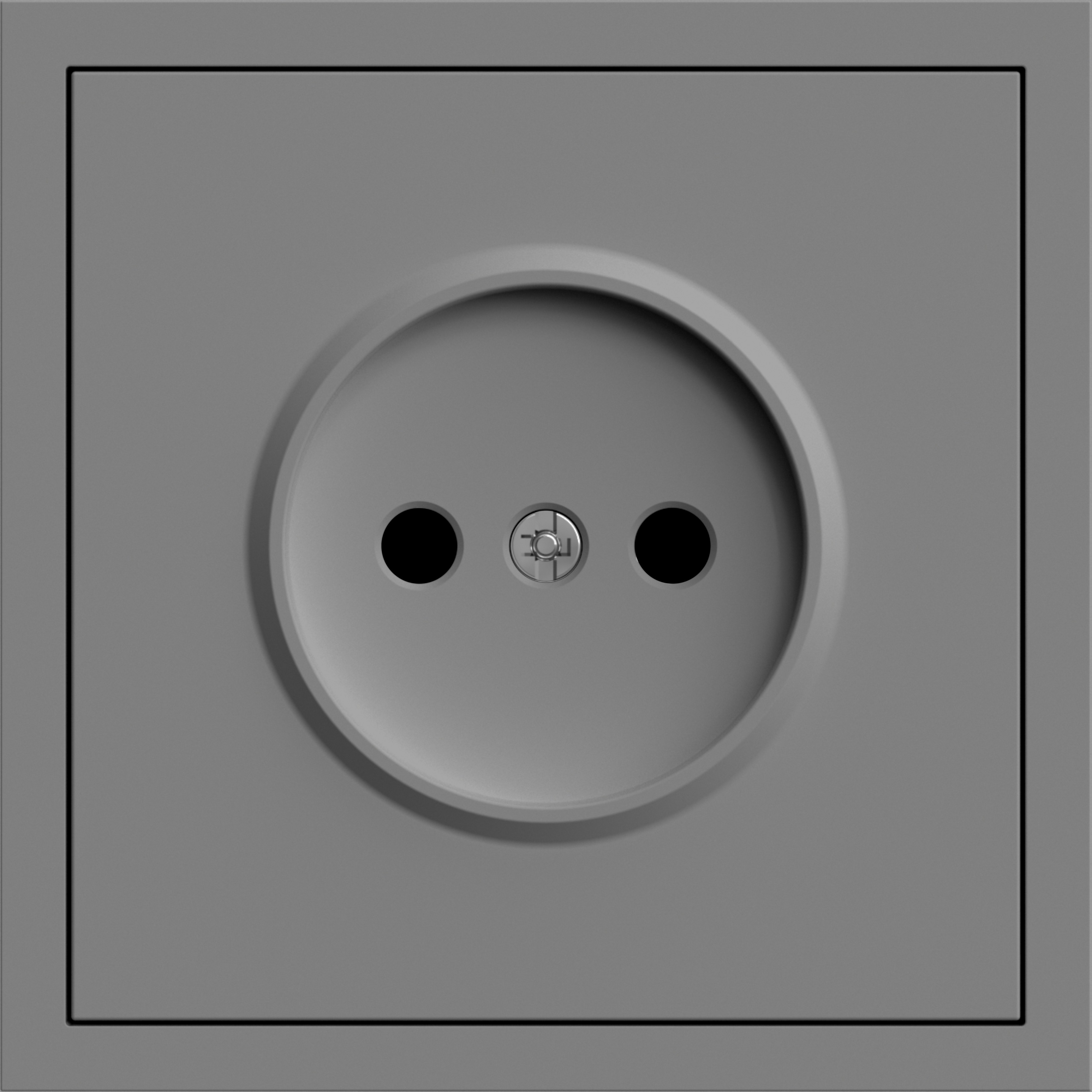 ER111-G розетка без заземлення, механізм сірий 16А Soft