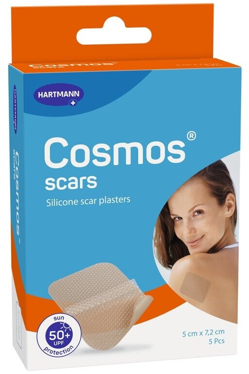 5×7.2см.Hartmann Cosmos Scars силіконовий пластир від шрамів та рубців 5шт.