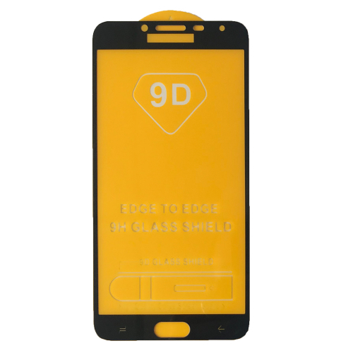 Захисне скло 9D Samsung J4 2018 чорне тех пак