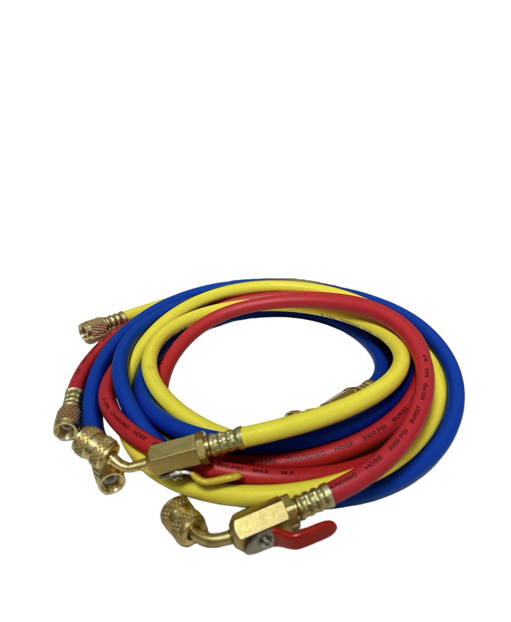 Заправні шланги для фреону з кранами R 410 a 150 см 1/4 - 5/16 SAE