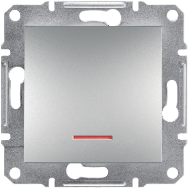 Вимикач одноклавішний з підсвіткою, Білий, Asfora EPH1400121
