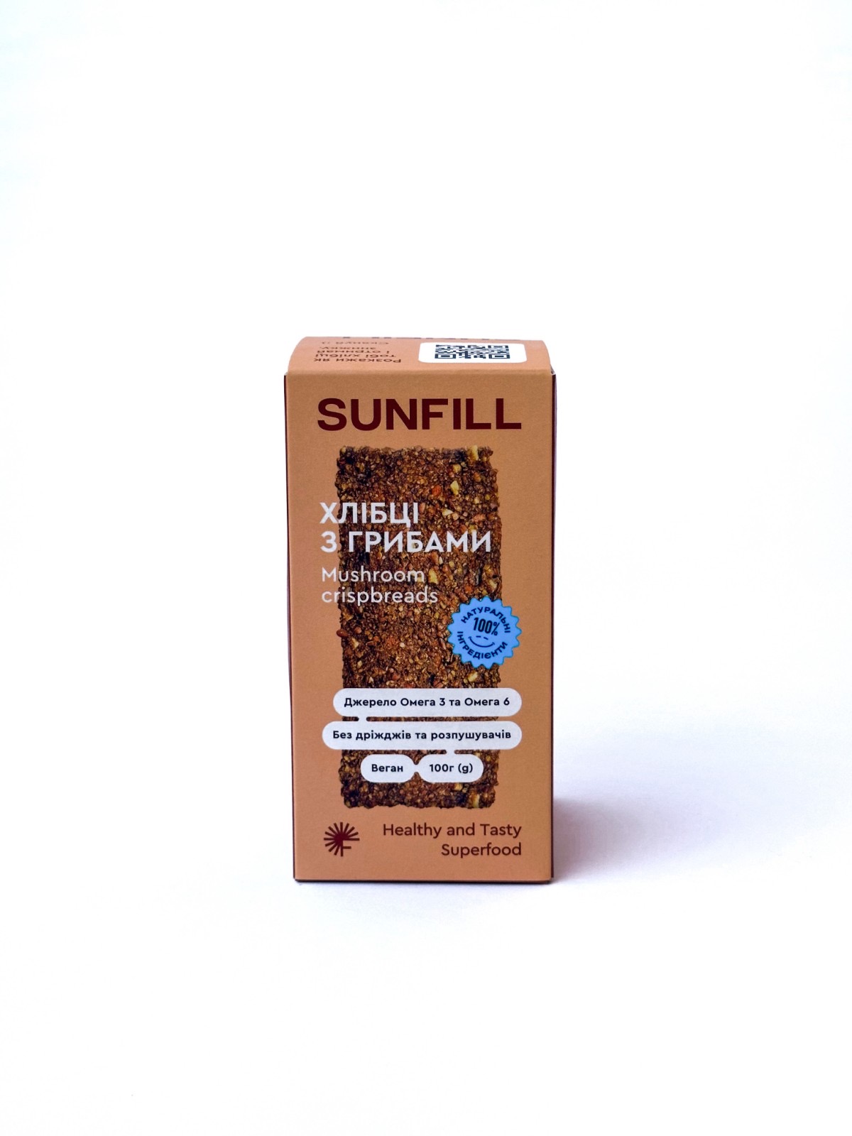 Хлібці з грибами - Sunfill, 100 г