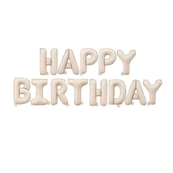 Кулі-літери "Happy birthday" карамельна