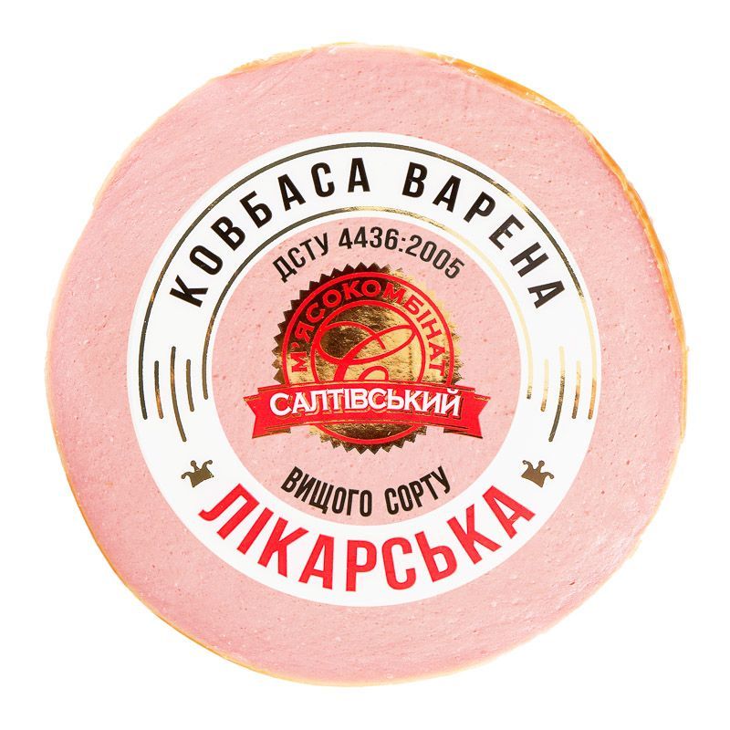 🇺🇦 "SALTIVSKYI" Колбаса докторская вареная в натуральной оболочке, 600 гр.