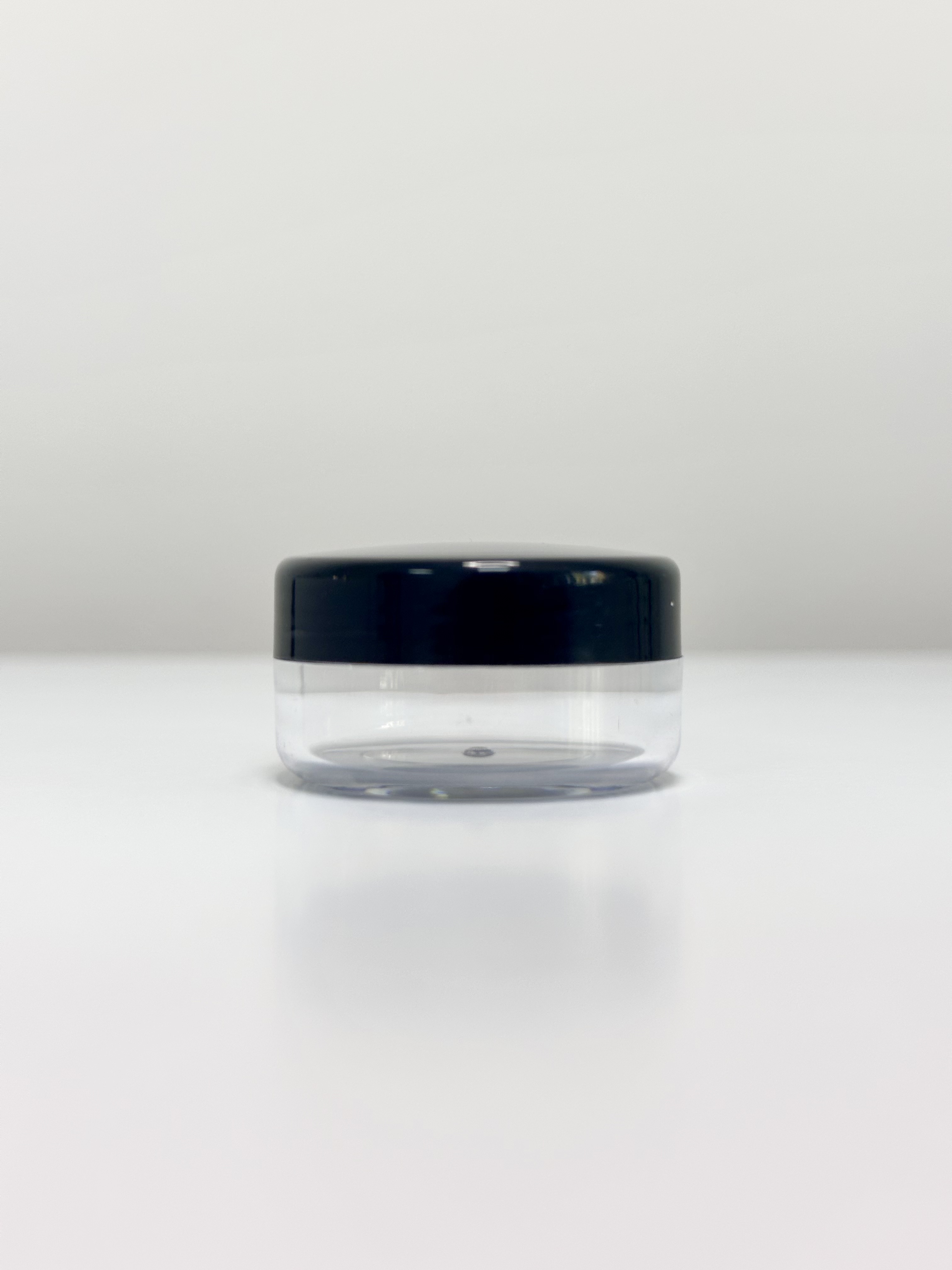 Баночка косметична 10 мл пластикова (чорна кришка)