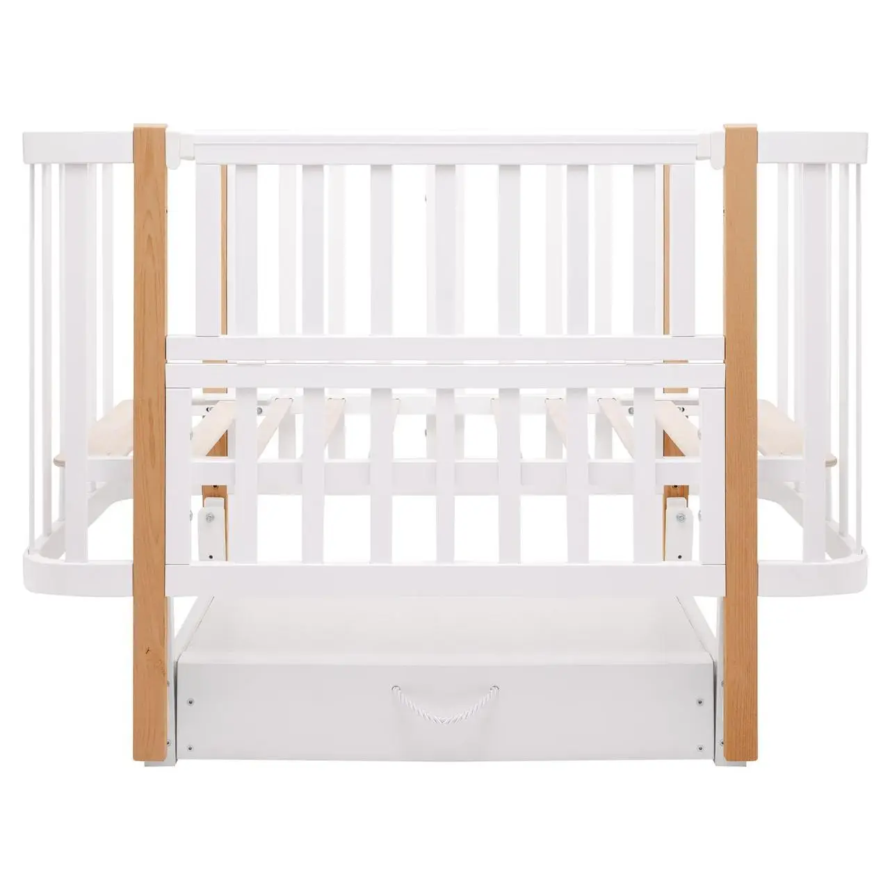Ліжко-трансформер Babyroom Місяць білий/натуральний