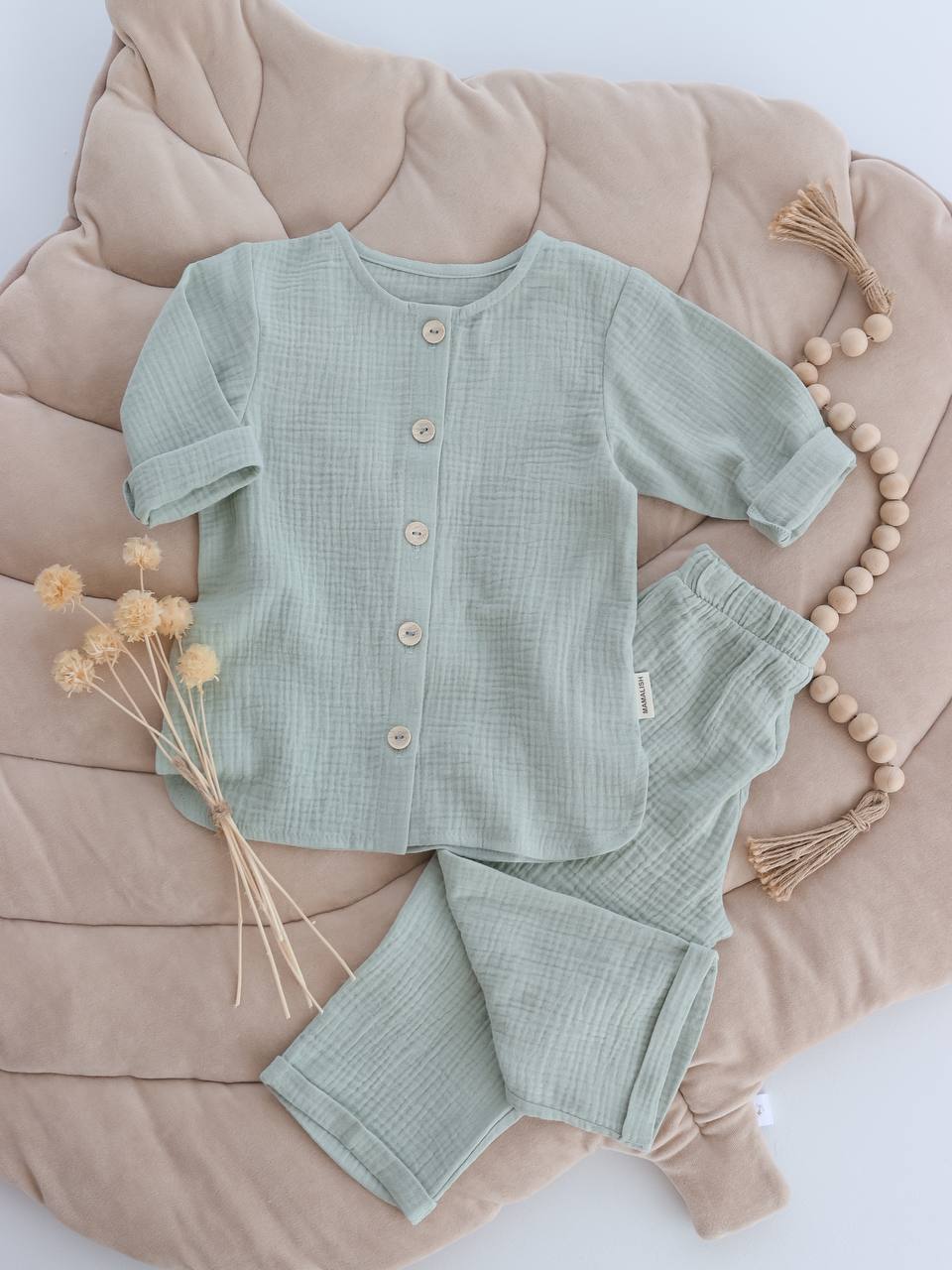 Костюм з мусліну Оливка