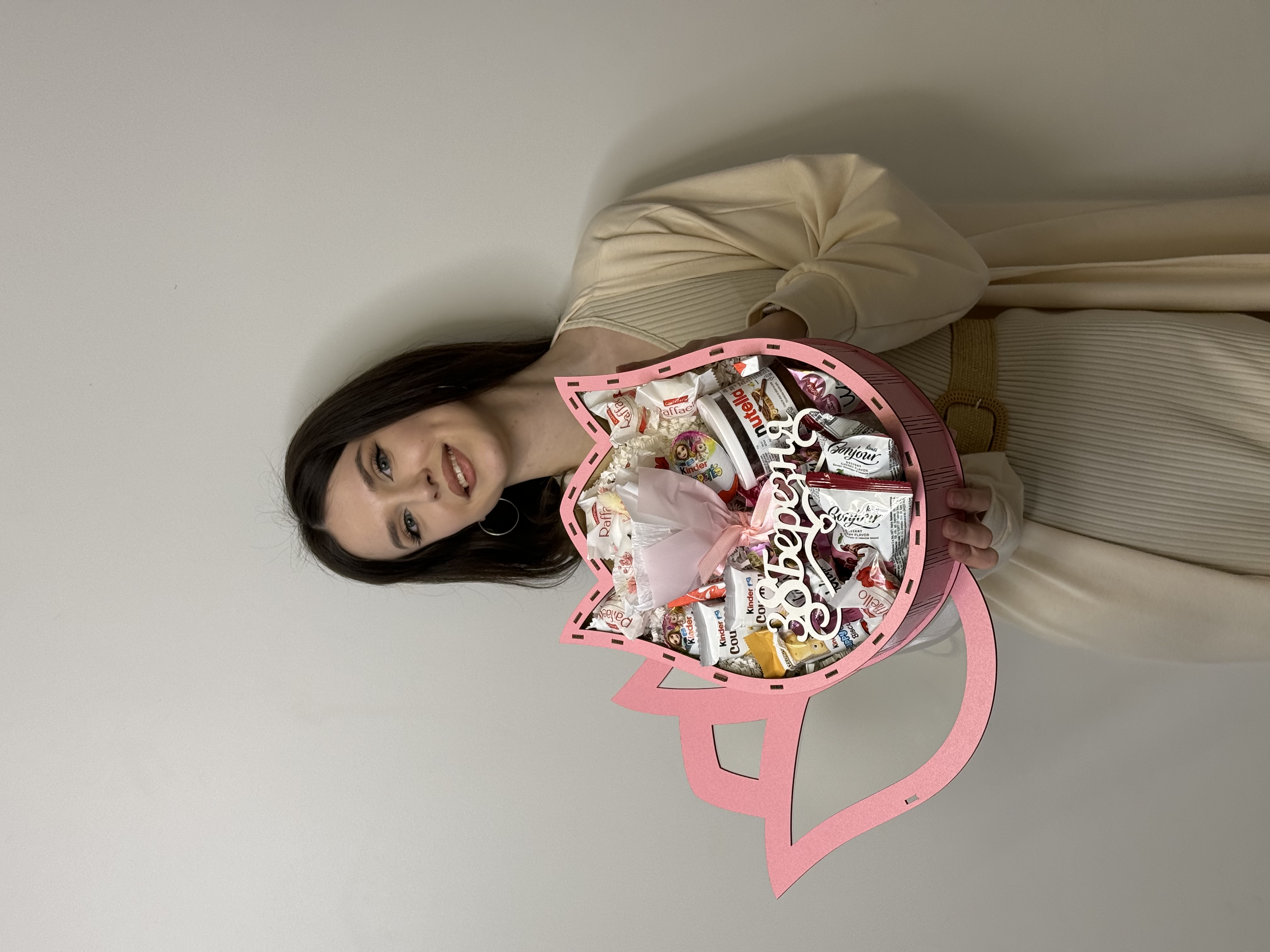 Рожевий набір у вигляді тюльпанчика🌷