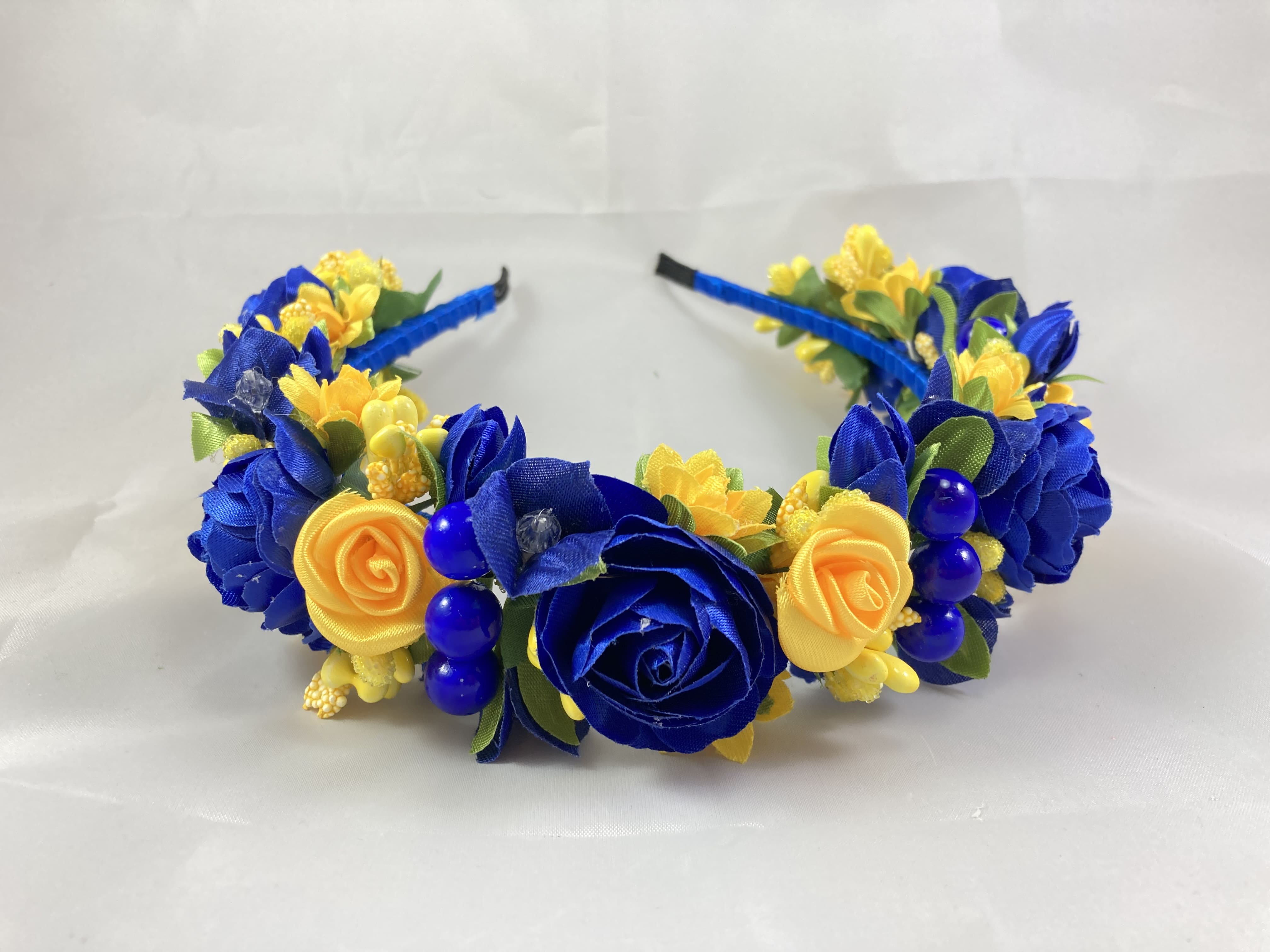 Віночок на голову синьо-жовтий