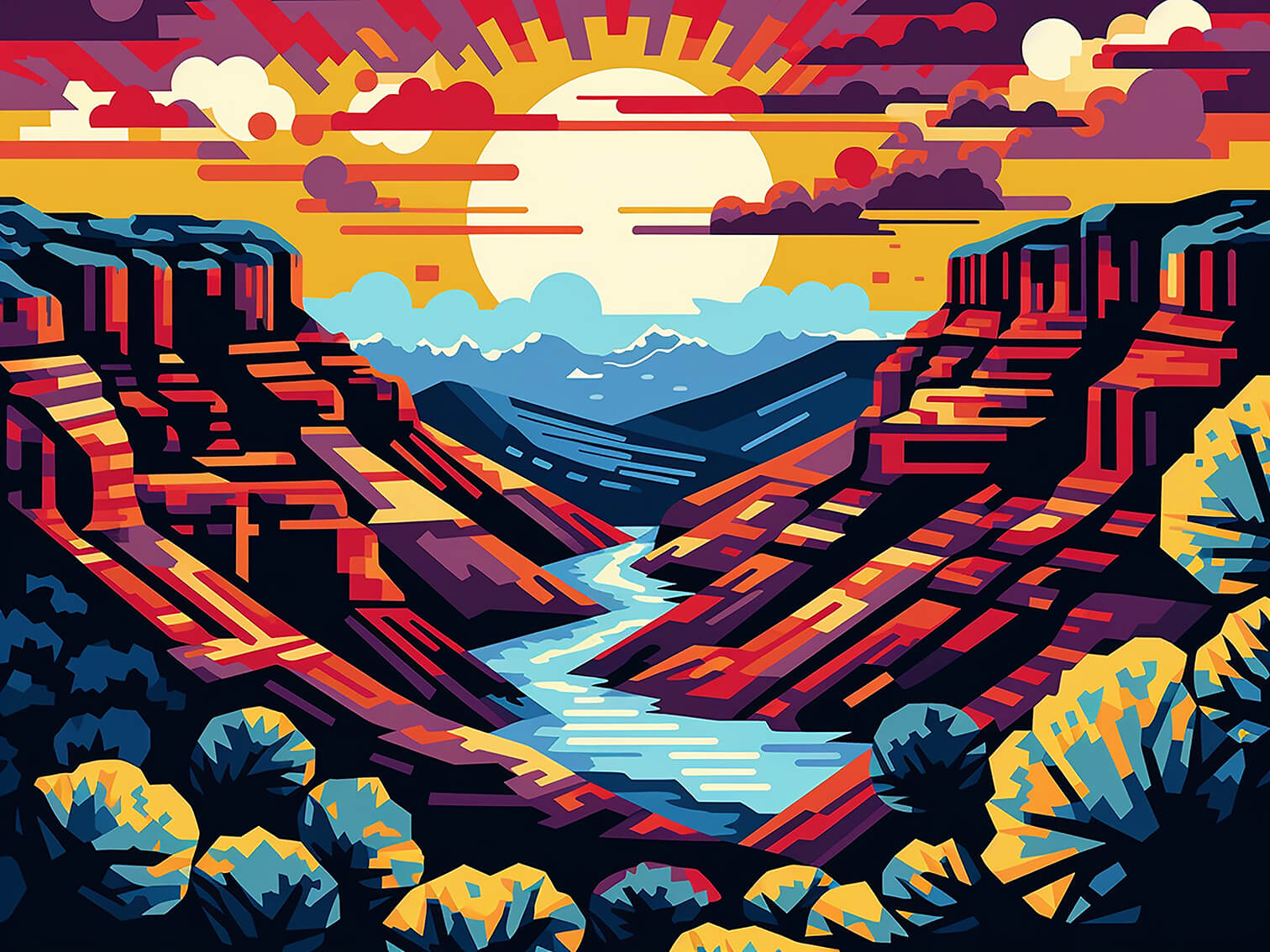 Grand Canyon, 60x80 cm, original painting on canvas