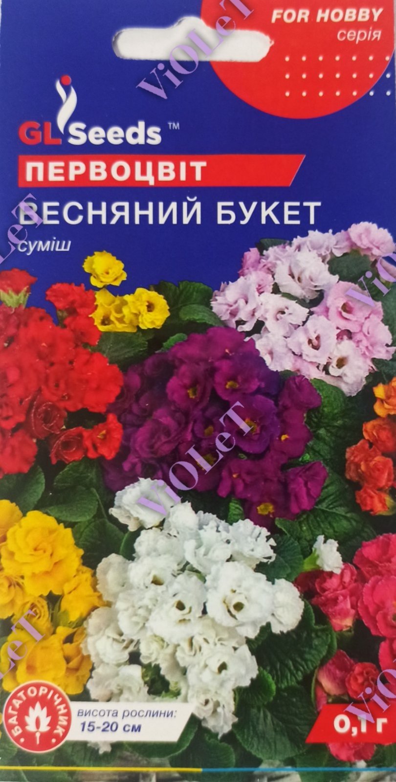 Первоцвіт (Примула) Весняний Букет суміш, 0,1 г GL Seeds