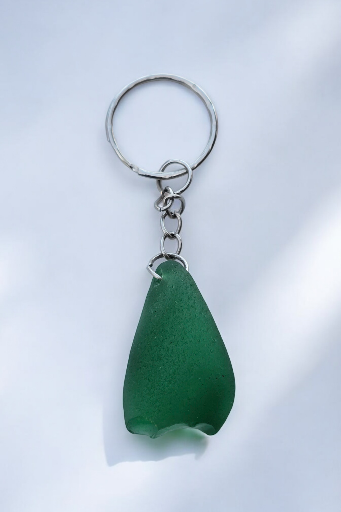 Green Sea Glass Keychain