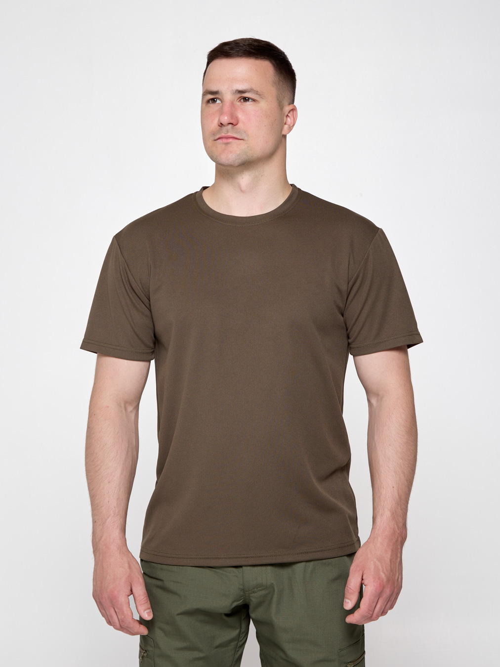 Футболка базова чоловіча UKM Coolmax потовивідна олива