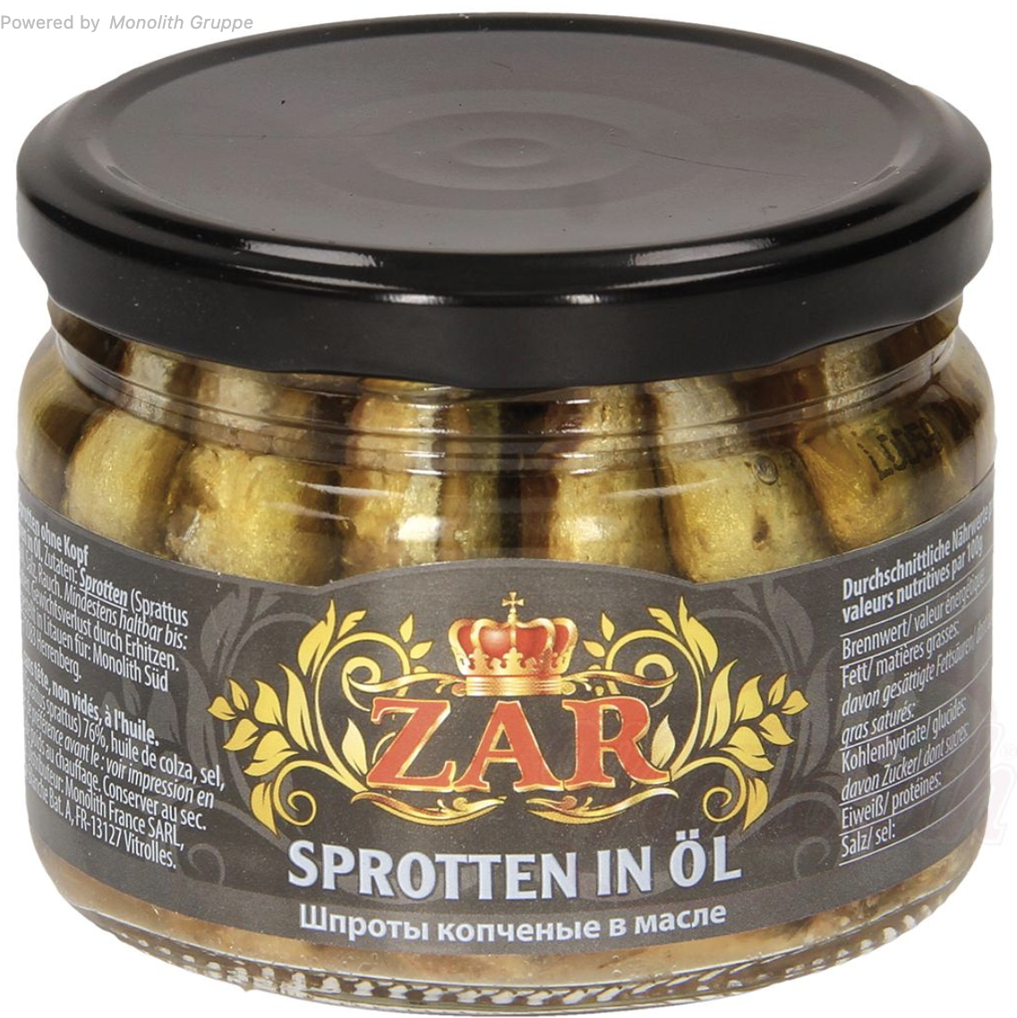 🇱🇹 "Zar" ШПРОТЫ / Boquerones ahumados en aceite vegetal, 250 g.