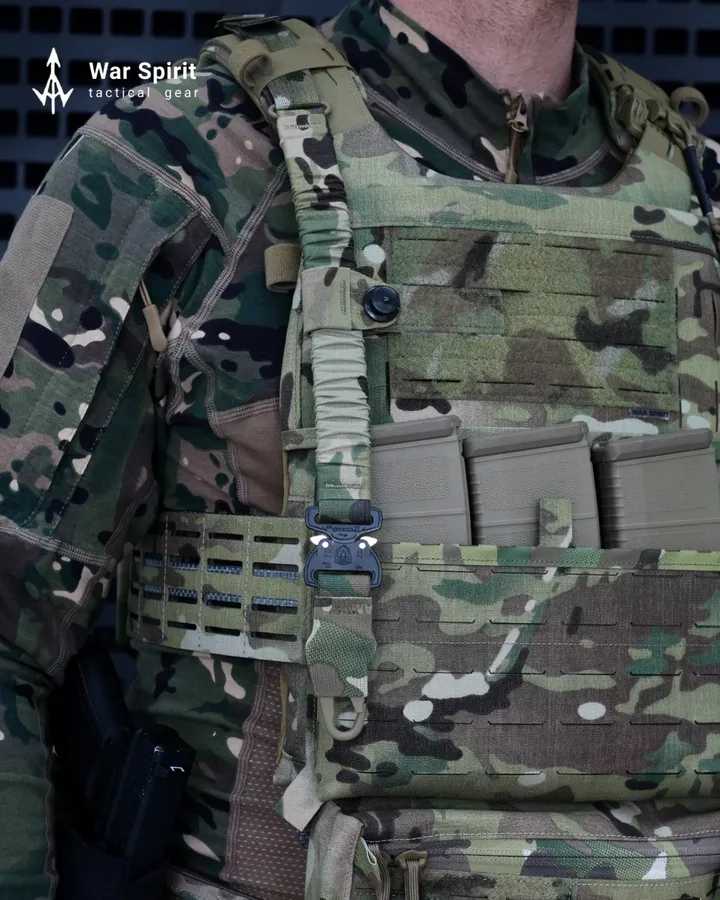 Одноточковий еластичний модульний збройовий ремінь "FLC" від українського бренду "War Spirit".