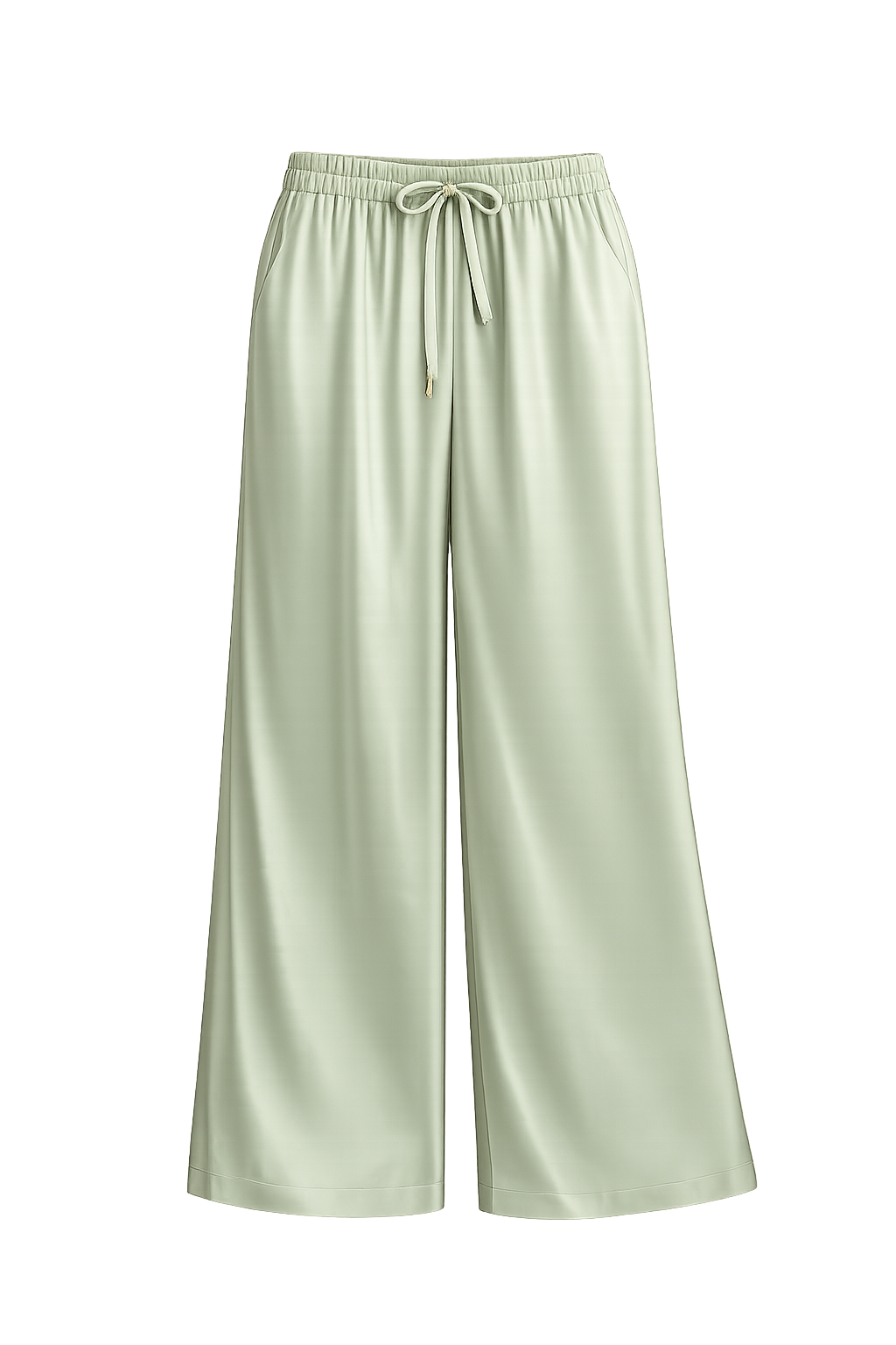Sage Satin Silk Pants