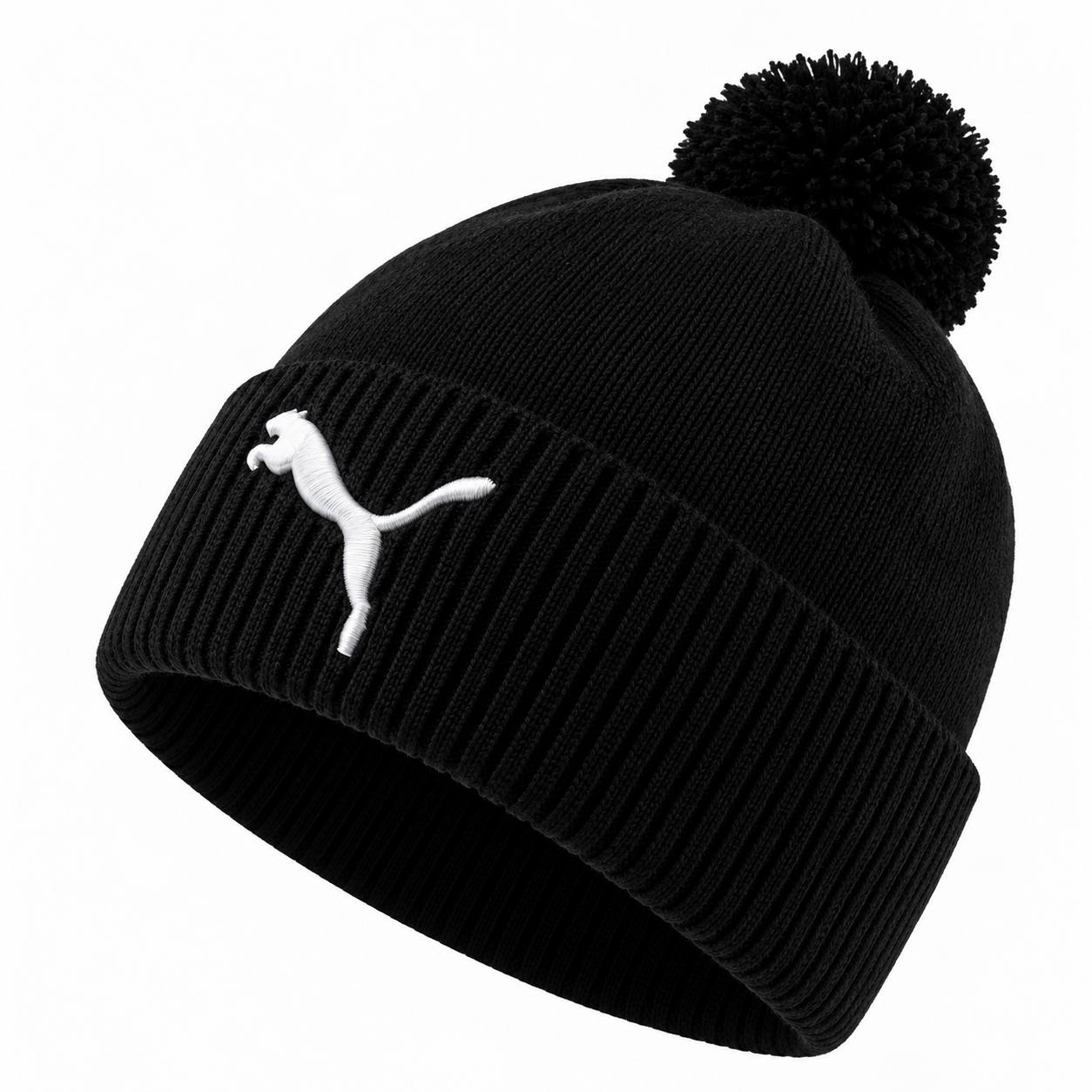 Шапка Чоловіча На Флісі з Бубоном + Хомут Puma Пума Копія