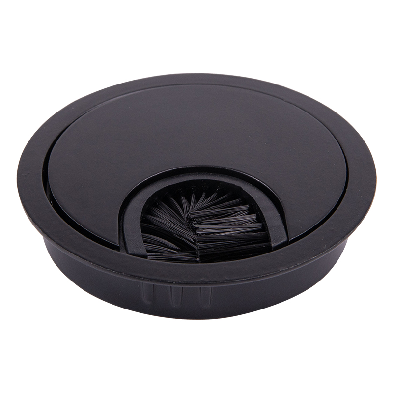 Заглушка для дротів з щіткою, заглушка для кабелю Ø 60 мм. чорна