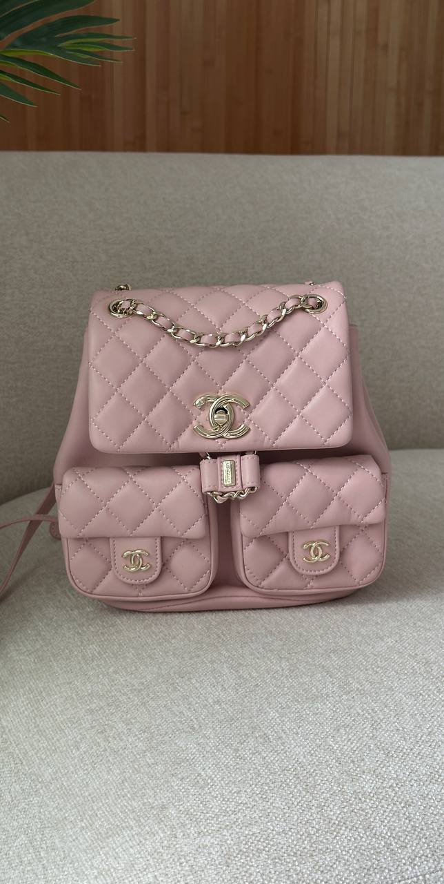 Chanel Two-Pocket Duma Backpack Pink