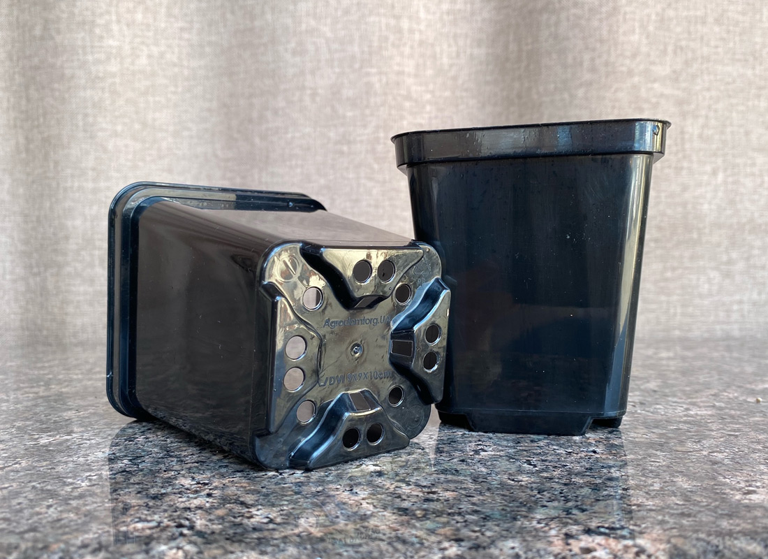 Горщик квадратний для розсади 0,5 л Р9 - 9х9х10 см