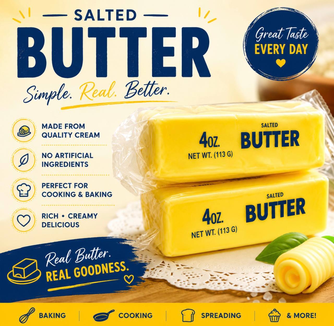 Баттер-сквіш Вершкове масло, Squishy Butter з запахом, 1 шт.