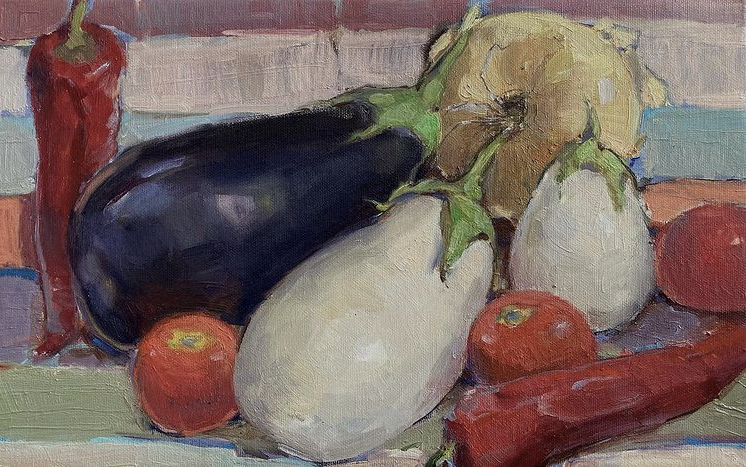 Vegetable etude, 2021, 20x30 sm, oil on canvas