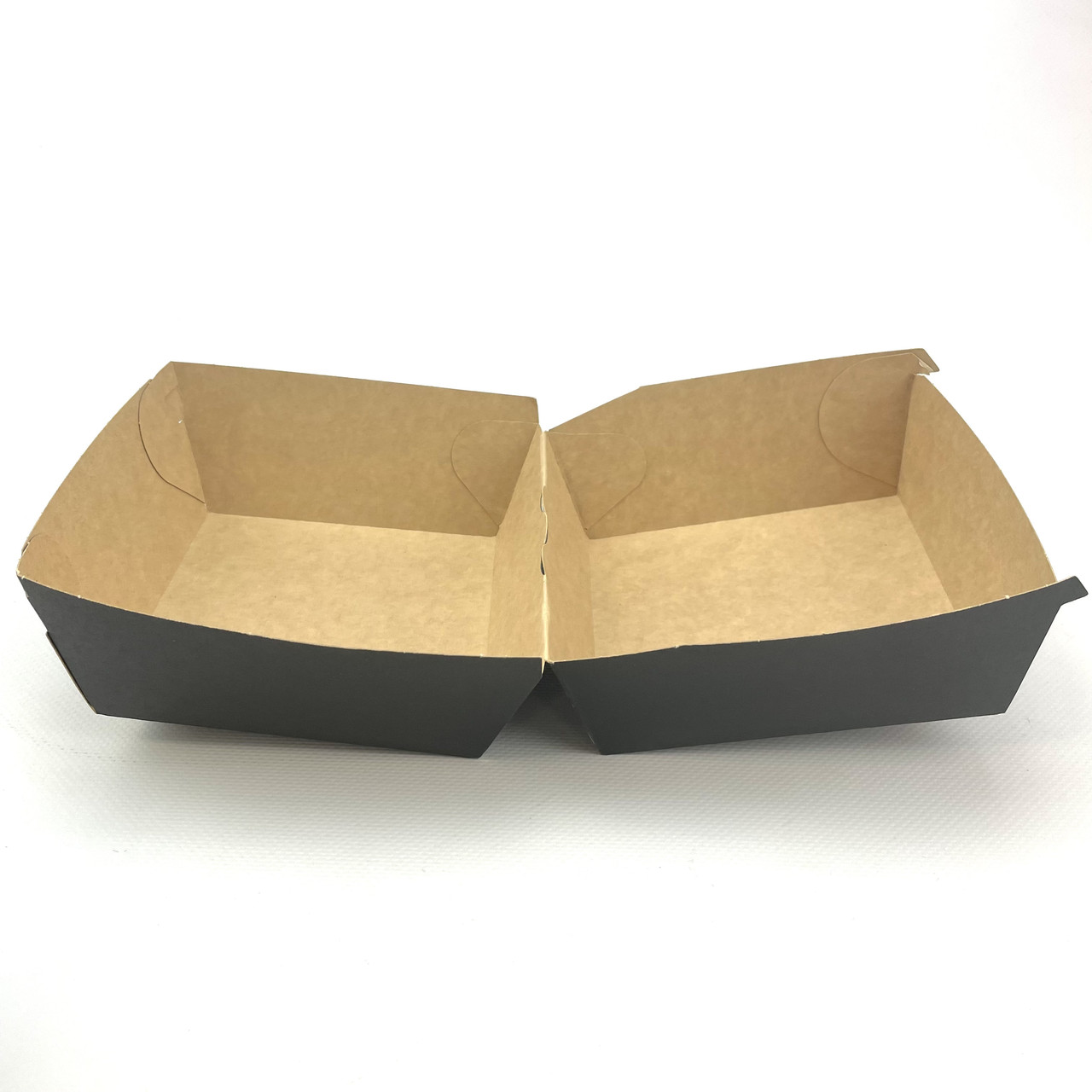 Коробка паперова для бургера ЧОРНА (крафт) 114*114*90мм, 90 шт