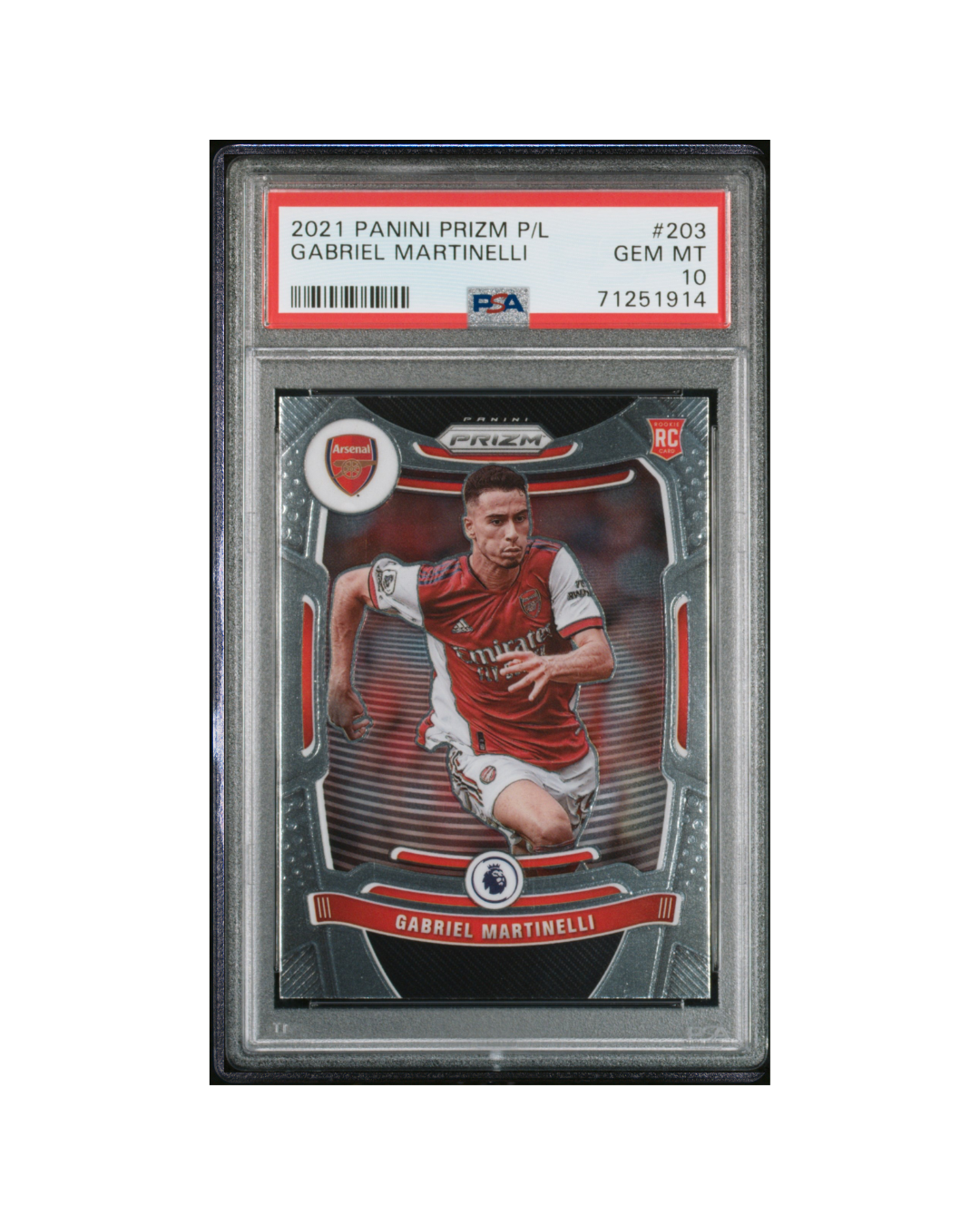 2021 PANINI PRIZM PREMIER LEAGUE #203 GABRIEL MARTINELLI