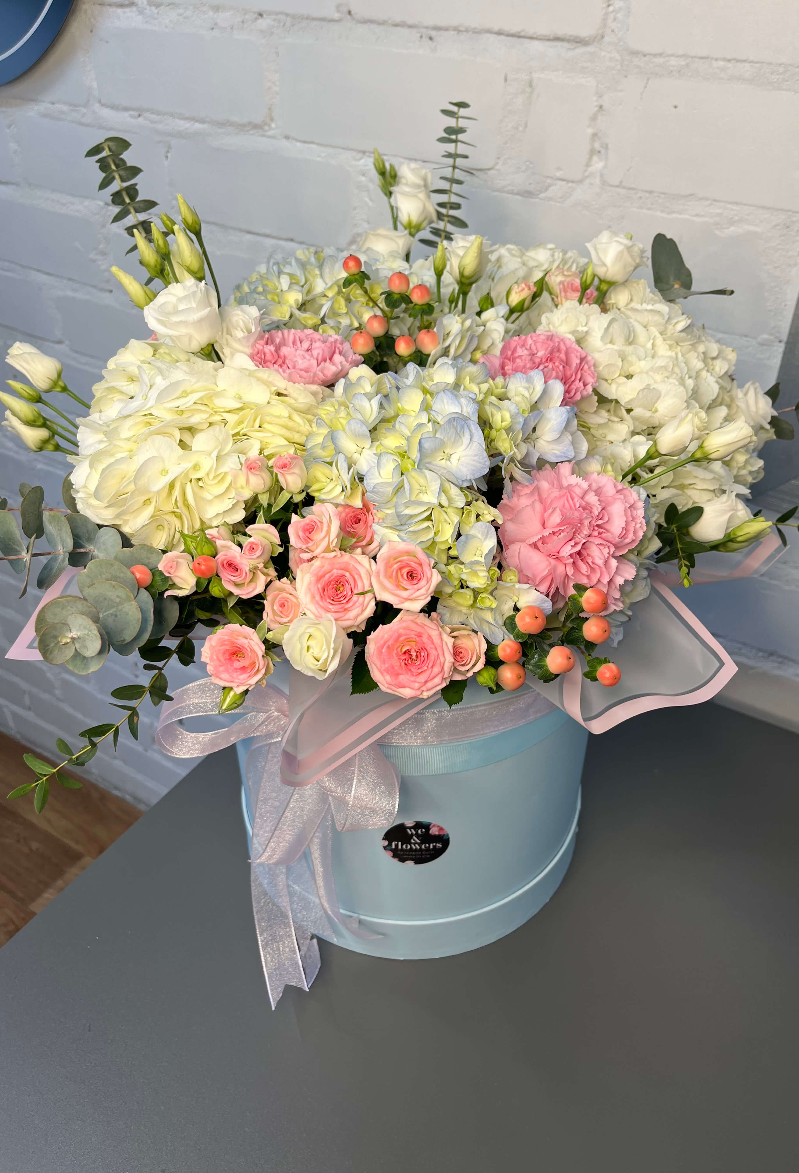 Композиція з гортензіями