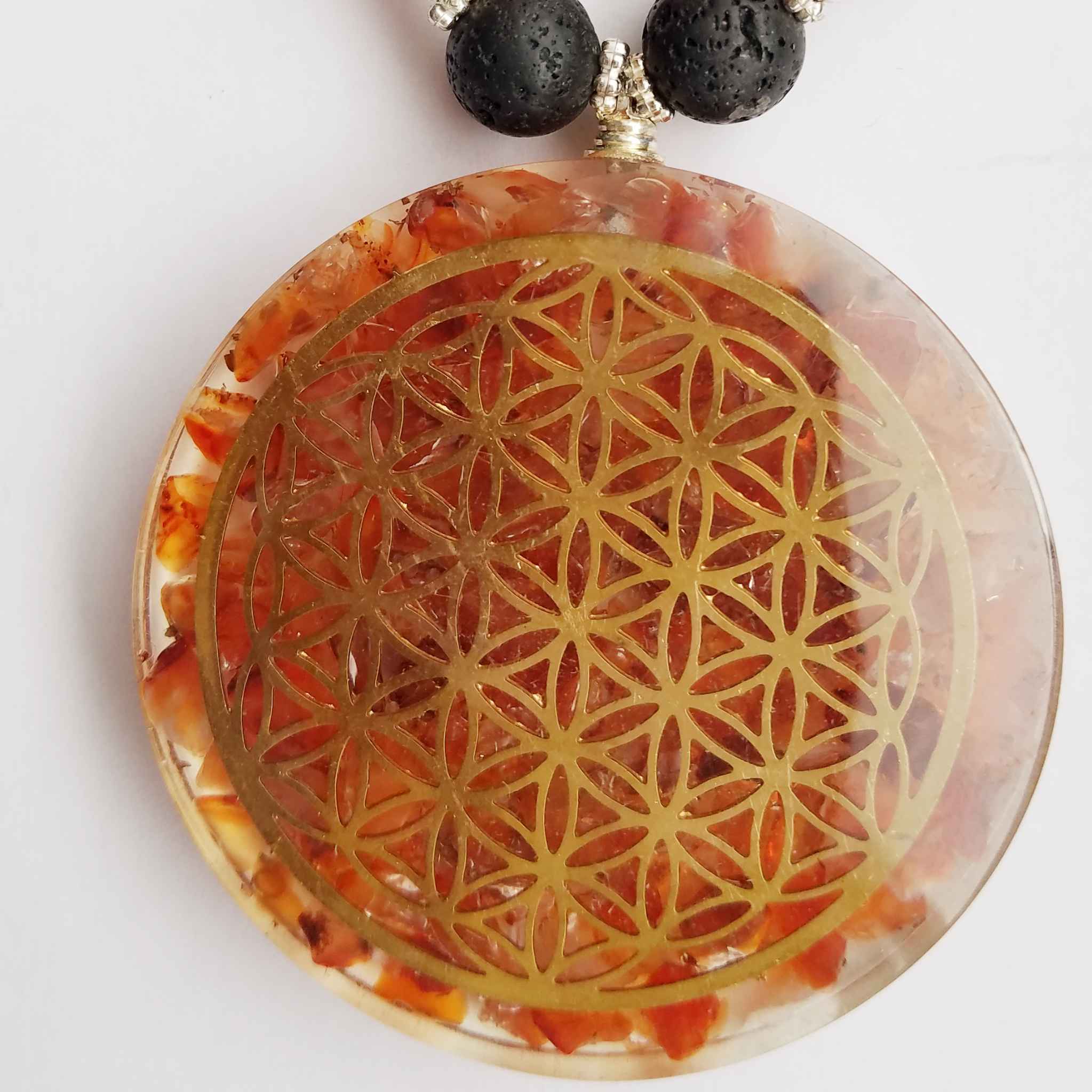 Carnelian Orgonite Necklace