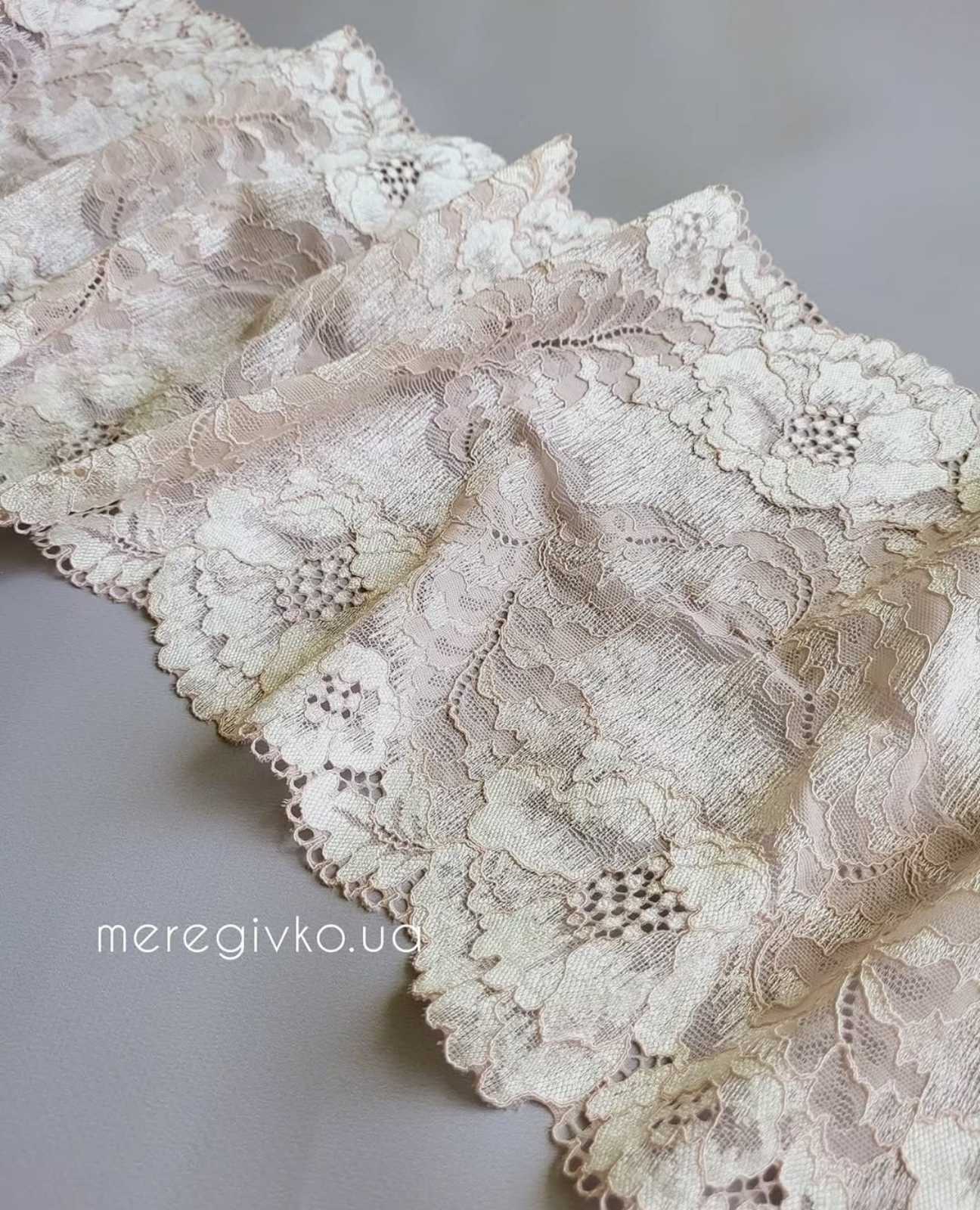 Еластичне мереживо "Silver peony"