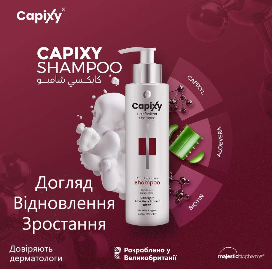 Capixy Shampoo Capixyl Шампунь проти випадіння волосся Капіксил 250 мл