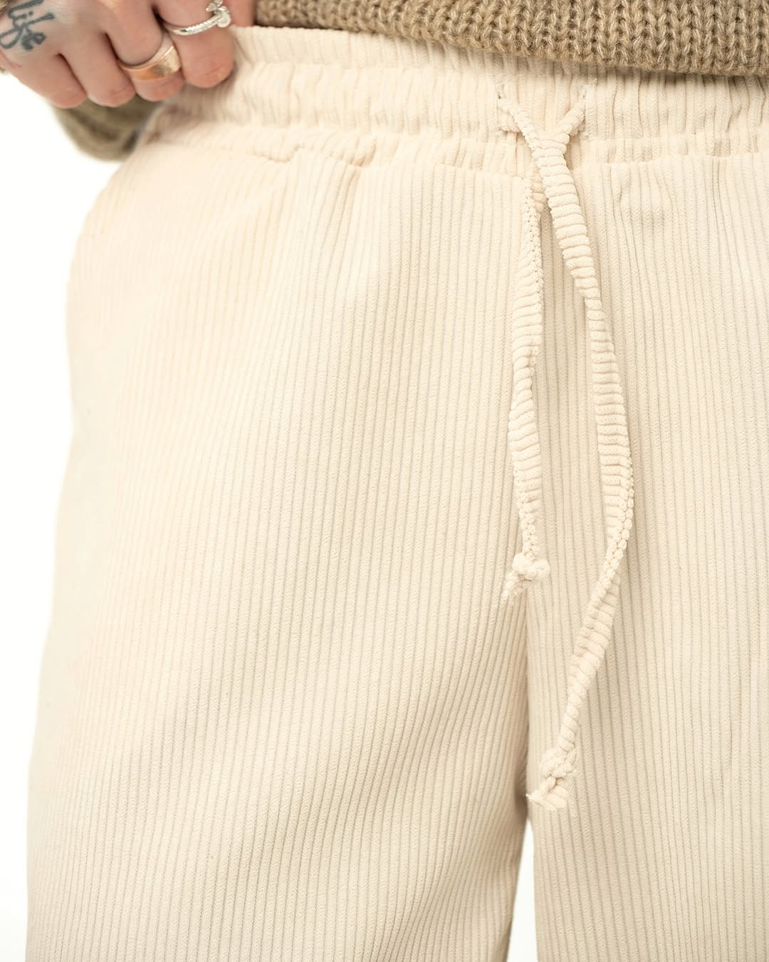 Штани вельвет молочні