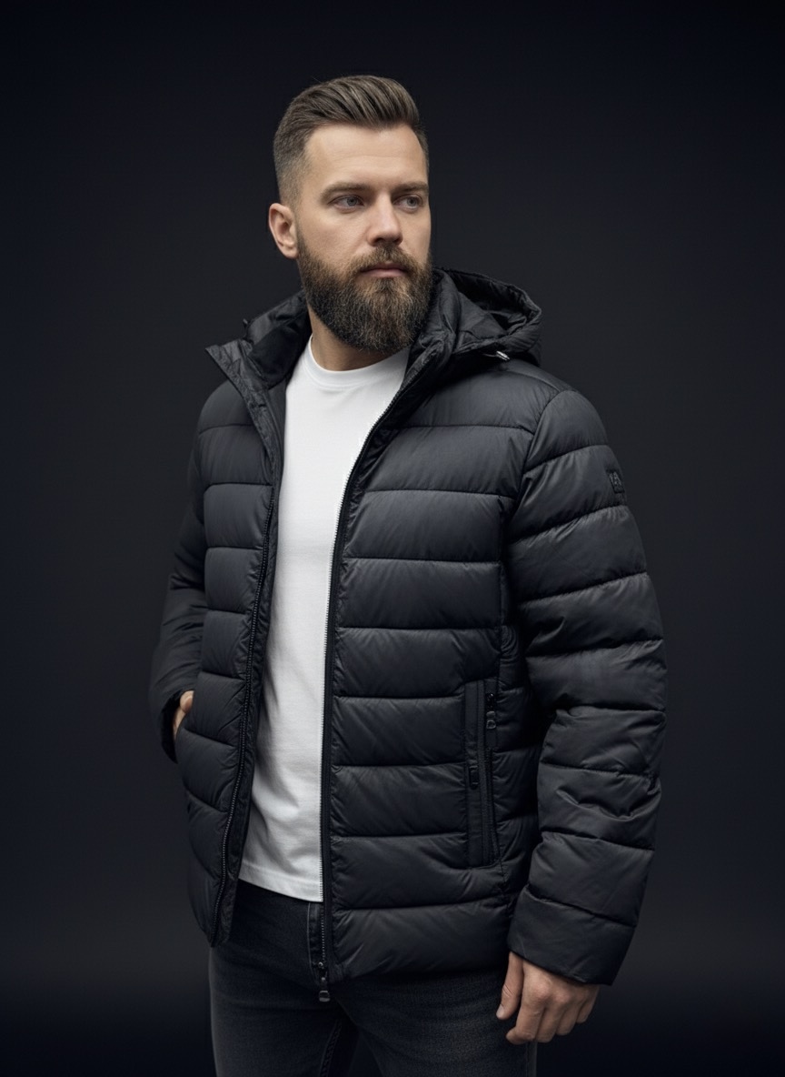 Базова батальна чоловіча тепла куртка black