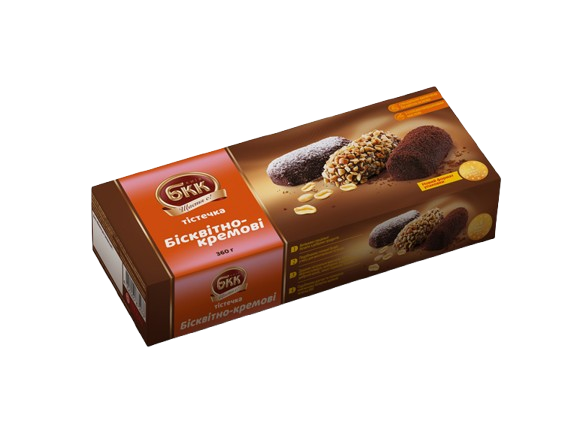 🇺🇦 "БКК" Pasteles de crema y galleta, 360 g.