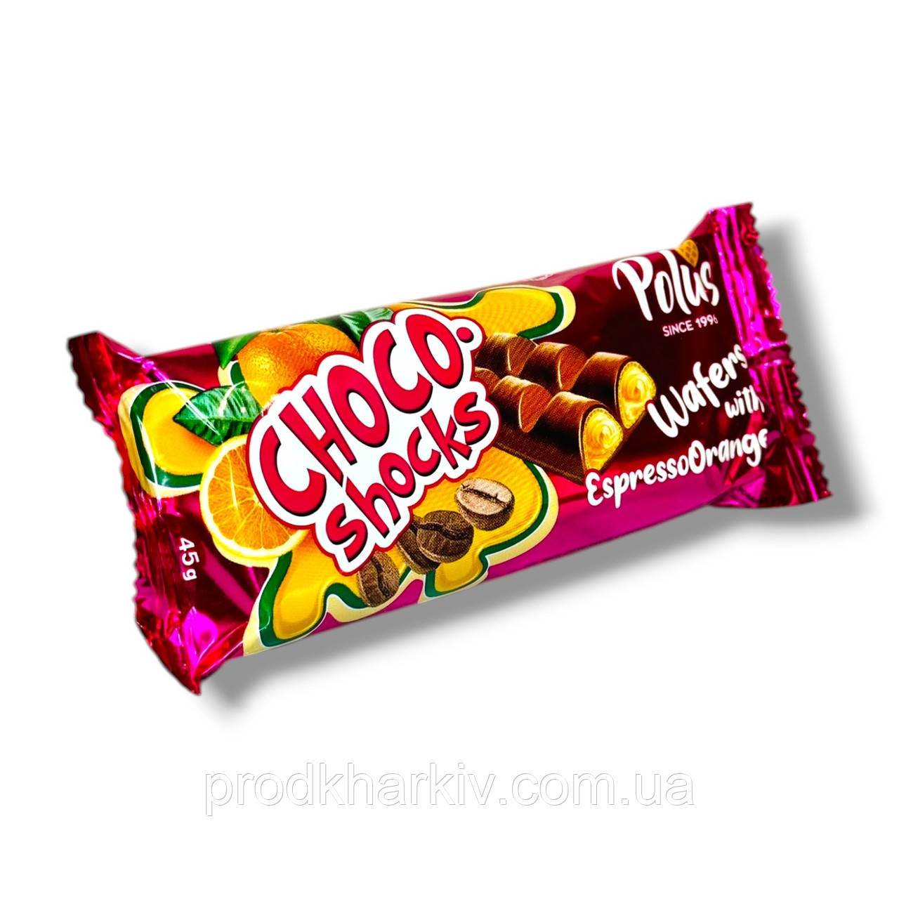 Вафлі Choco-Shocks Кава Апельсин 45 г Полюс