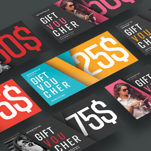 Template of Gift Voucher and Card