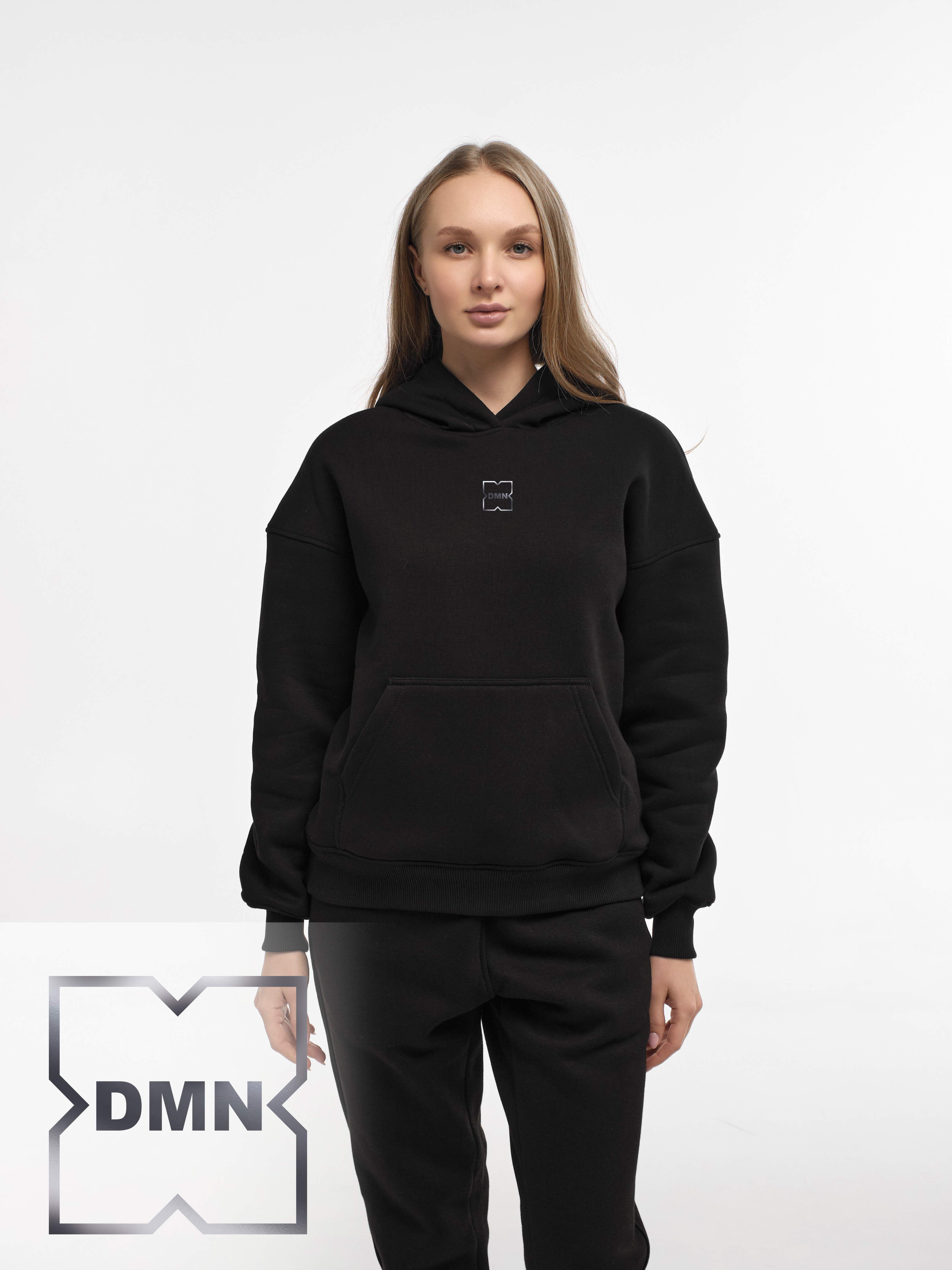 HOODIE "DMN" (DOMINATION) | POCKET | BLACK EMOTION | XH1