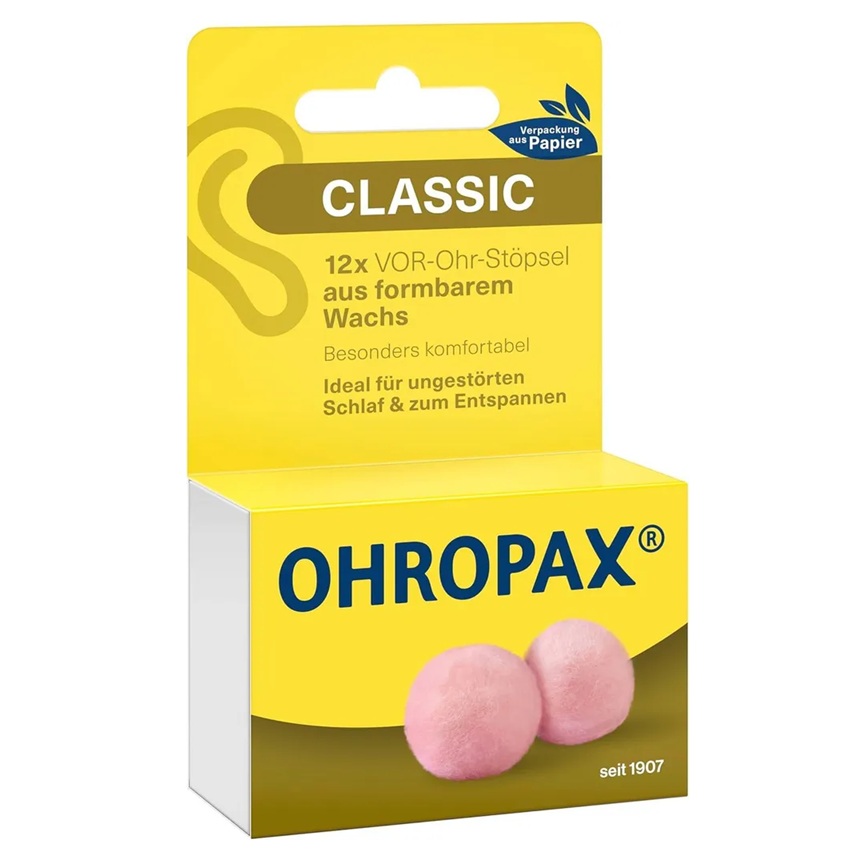 Воскові беруші для сну Ohropax 12 штук