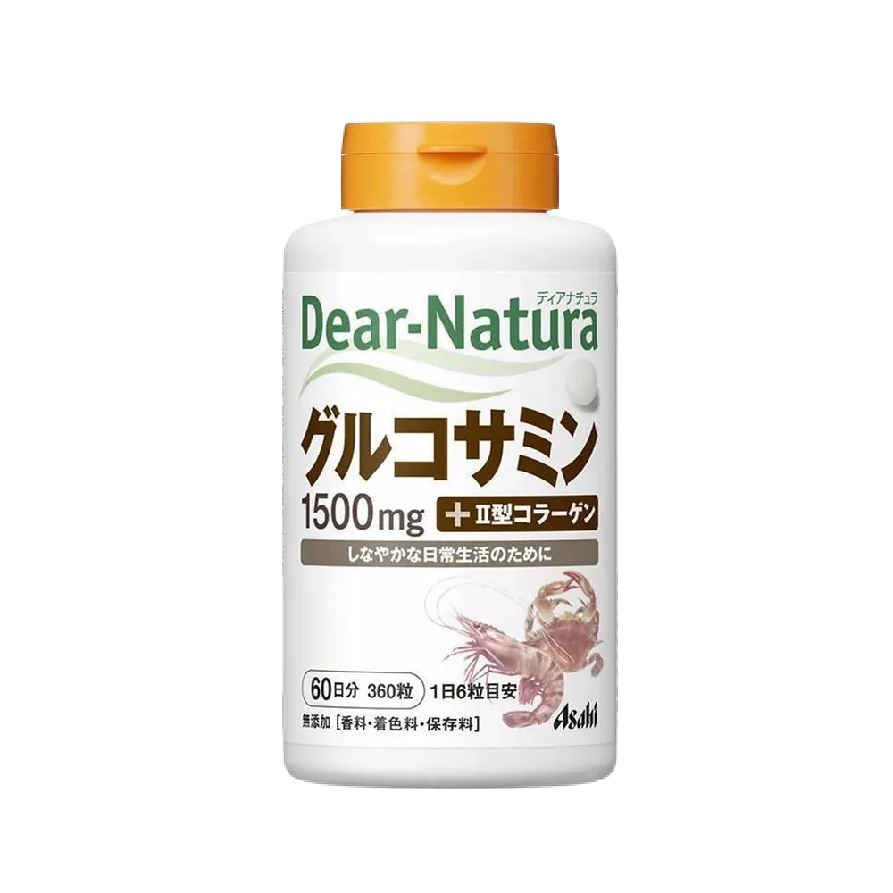 Глюкозамін з Колагеном ІІ типу Glucosamine Asahi Dear Natura 360 шт на 60 днів