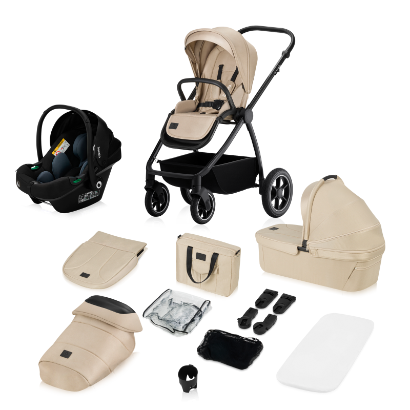 Коляска 3 в 1 Lionelo Meril Beige Sand