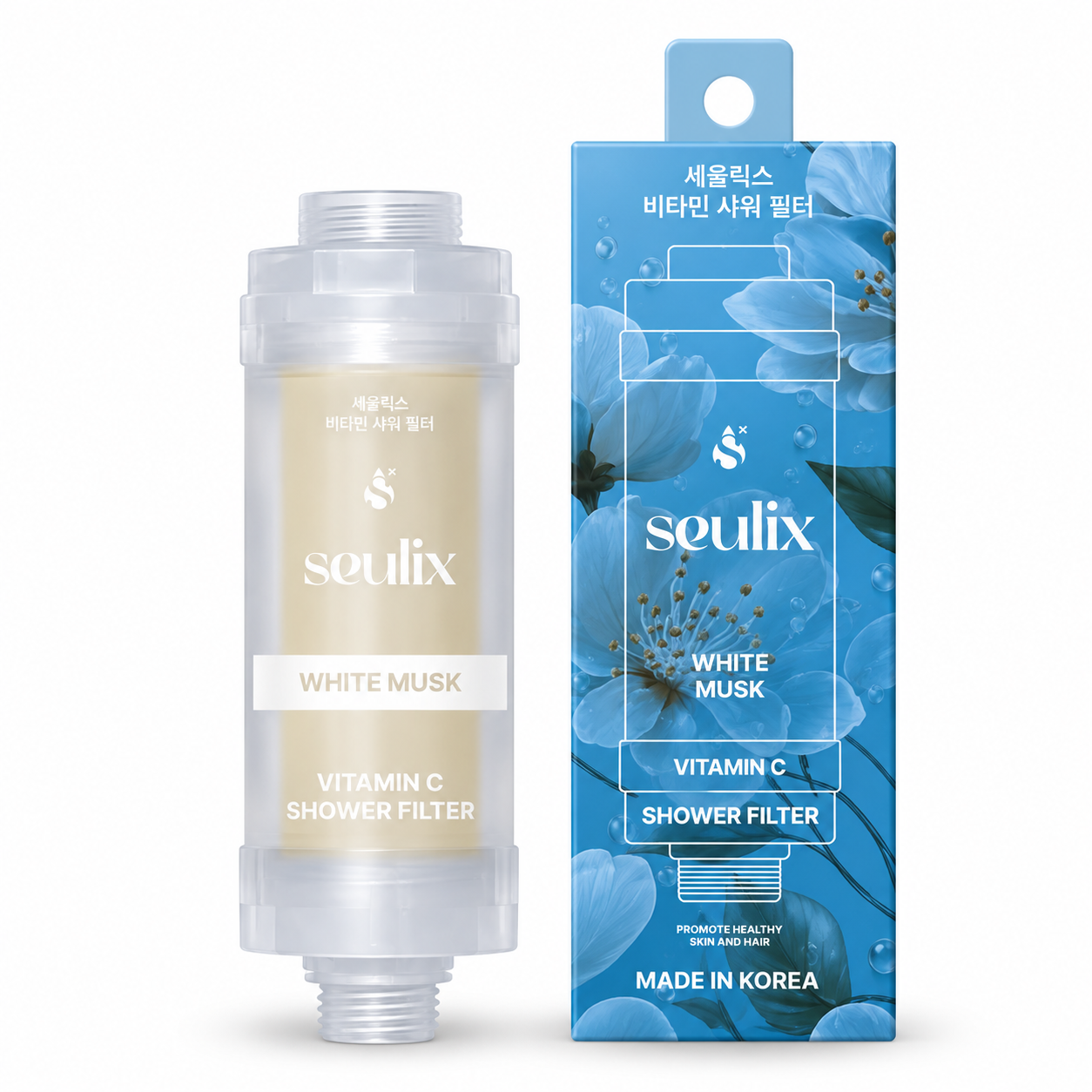 Вітамінний фільтр для душу з ароматом білого мускусу Seulix White Musk Vitamin C Shower Filter 