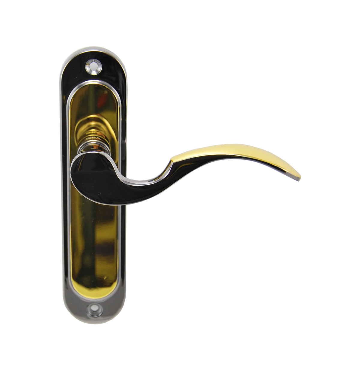 Дверна ручка на планці SIBA Osimo, темний нікель - золото
